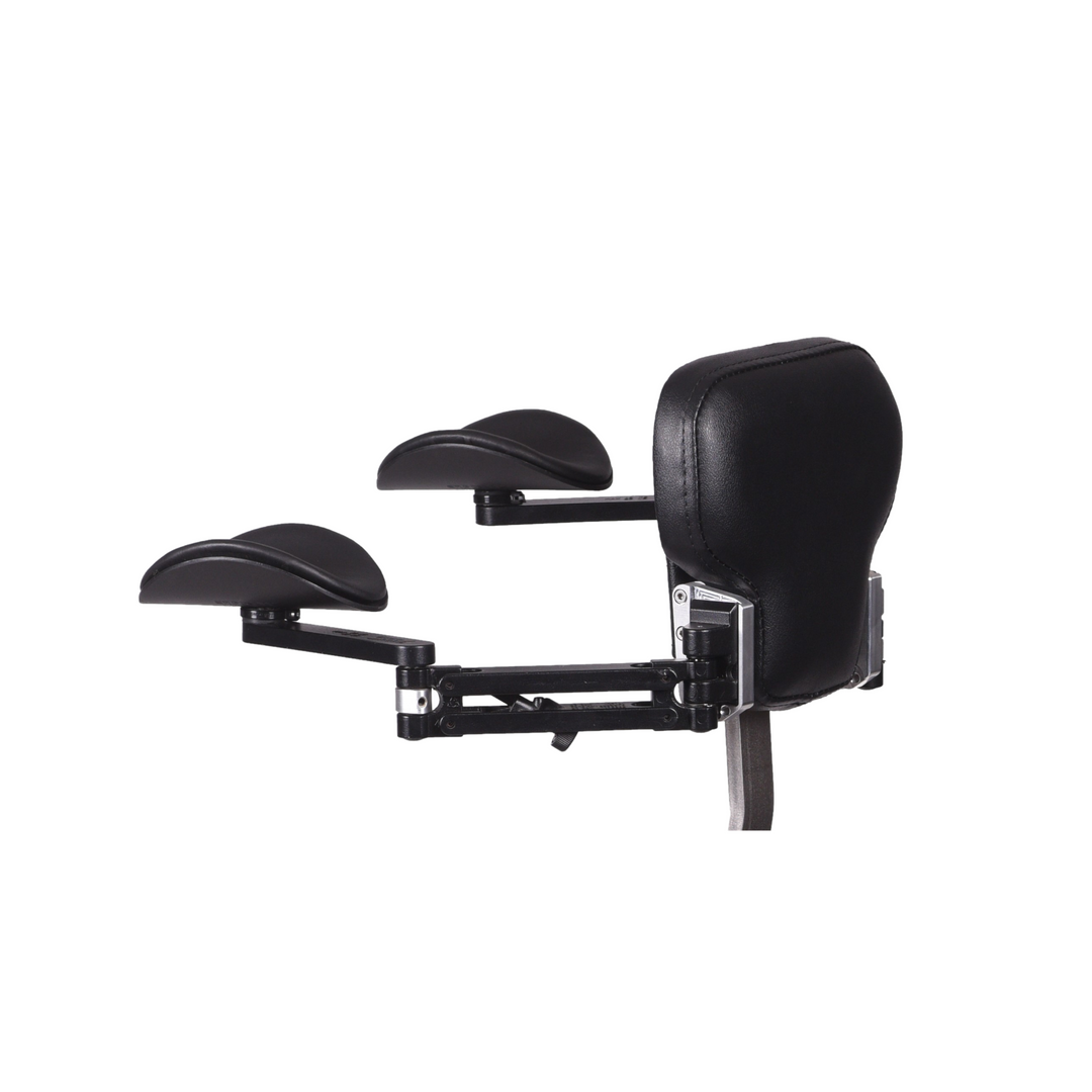 Ergonomic stool chest pad