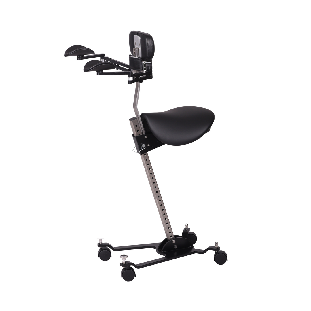 The Orbital Modular ergonomic chair with chest support, saddle seat and armrests.