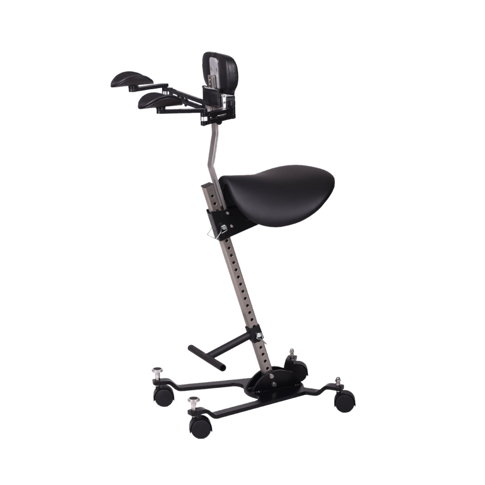 Orbital Modular chair with saddle seat, chest support and armrests